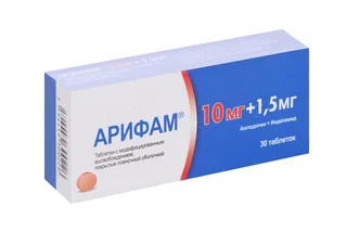 Арифам 10 мг+ 1,5 мг 30 шт таблетки с модифицированным высвобождением покрытые пленочной оболочкой