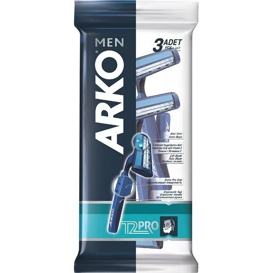 Станок для бритья Арко T2 PRO 2лезв (3 шт / уп).500813(Эвиап)