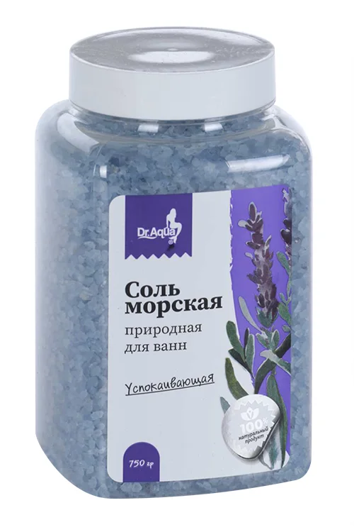 Соль для ванн Dr Aqua Настроение морская Романтика лаванда 750 гр