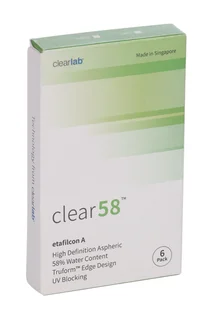 Линзы Clearlab Clear58 контактные R 8,7 (диоптрия -4,5) 6 шт