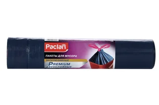 Мешки Paclan Premium для мусора в рулоне синий 120 л 10 шт