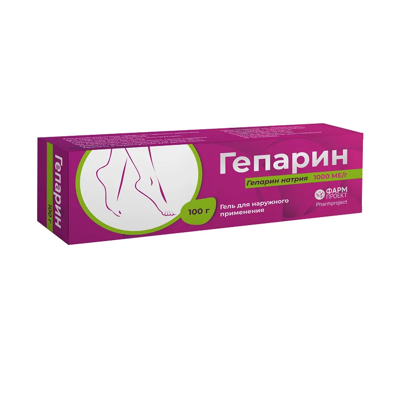 Гепарин гель 1000 ме/г 100 г