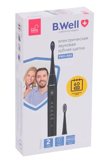 Зубная щетка B.Well электрическая звуковая PRO-850 черная