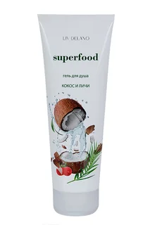 Гель для душа Liv Delano Superfood кокос / личи 250 мл