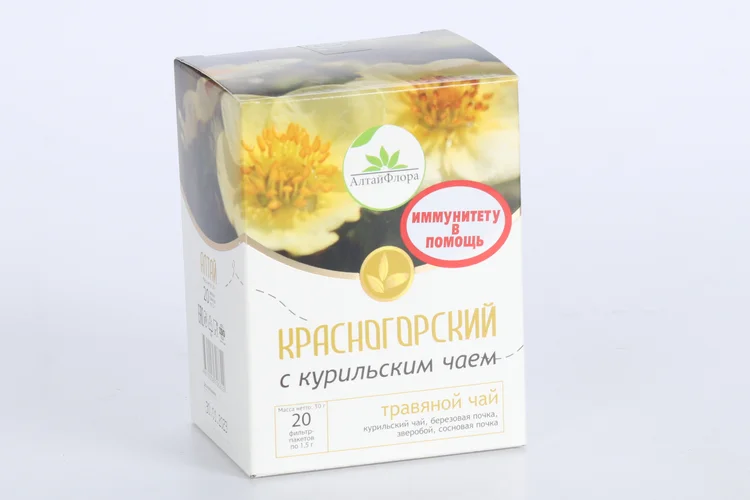 Чайный напиток Красногорский Курильский чай берёз почка / зверобой / сосны почка 1,5 г, 20 шт, Алтайская чай комп