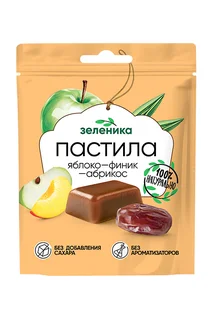 Пастила без сахара Зеленика, фруктовая, натуральная, 60 г