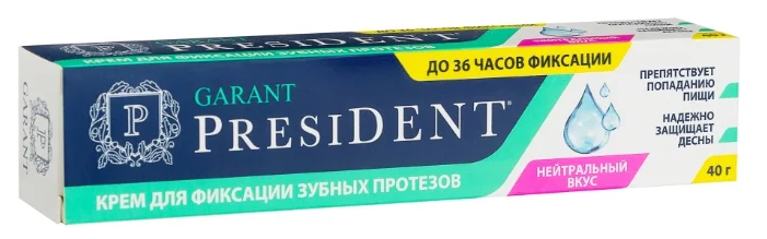 Крем Президент Гарант Д\Фиксации Зубных Протезов Мята 40 мл