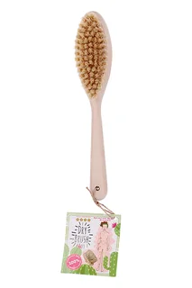 Щетка DRY Brush березовая для сух массажа с щетиной из кактуса