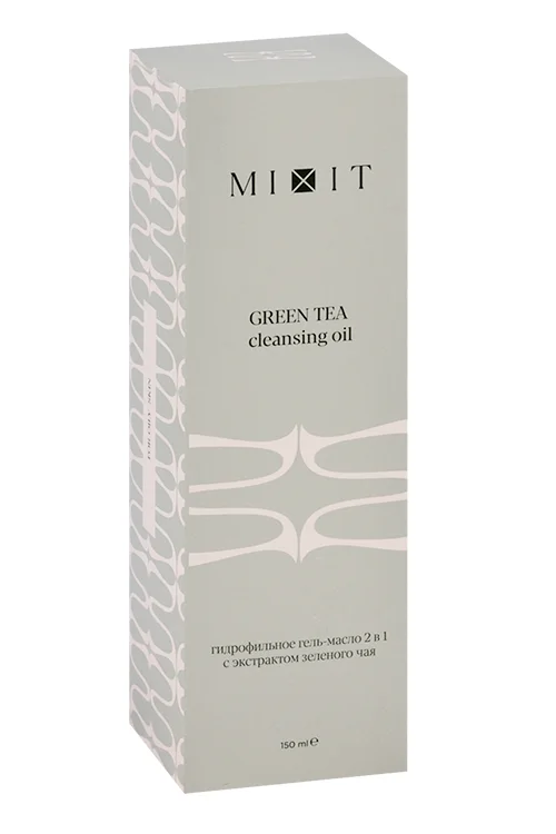 Гель-масло Mixit Green TEA 2 в1 гидрофильное для умывания с экстр зеленого чая 150 мл