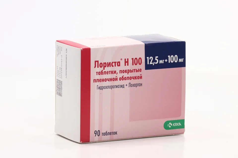 Лориста таблетки 12.5+100 мг 90 шт