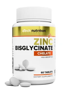 Цинк бисглицинат aTech Nutrition 400 мг 60 шт таблетки
