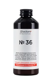Шампунь для роста волос 2Doctors разогревающий №36 "Красный перец+Никотиновая кислота" 250 мл