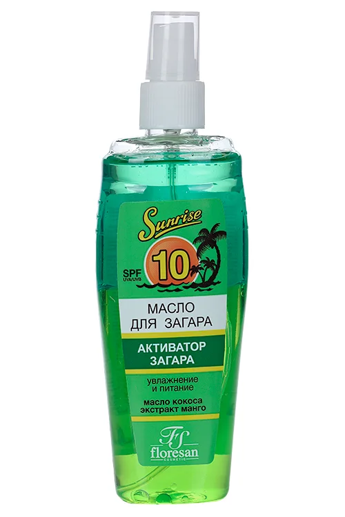 Масло Флоресан для быстрого загара Фруктовая экзотика SPF-10 135 мл