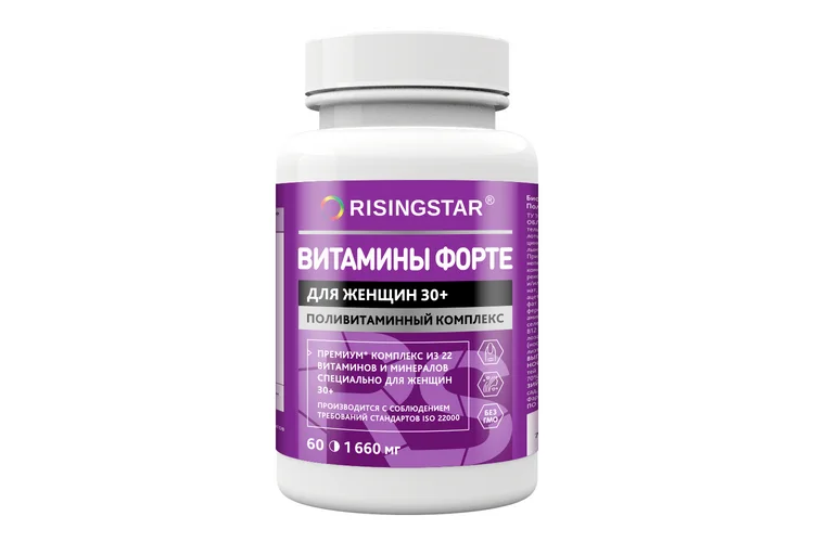 Поливитаминный комплекс Risingstar Витамины форте для женщин 1 660 мг 60 шт таблетки