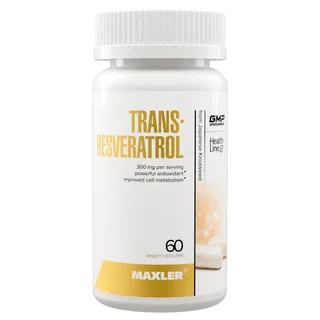 Транс-Ресвератрол (Trans-Resveratrol) для сердца и сосудов, 60 капсул, Maxler