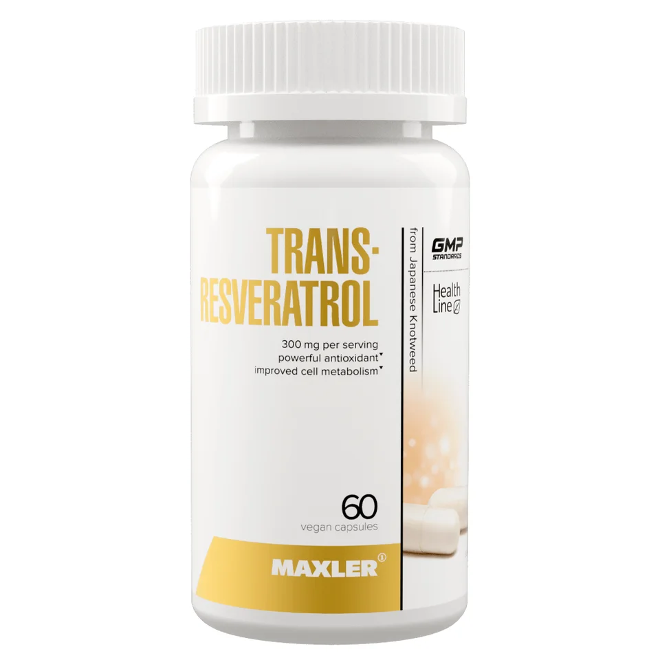 Транс-Ресвератрол (Trans-Resveratrol) для сердца и сосудов, 60 капсул, Maxler