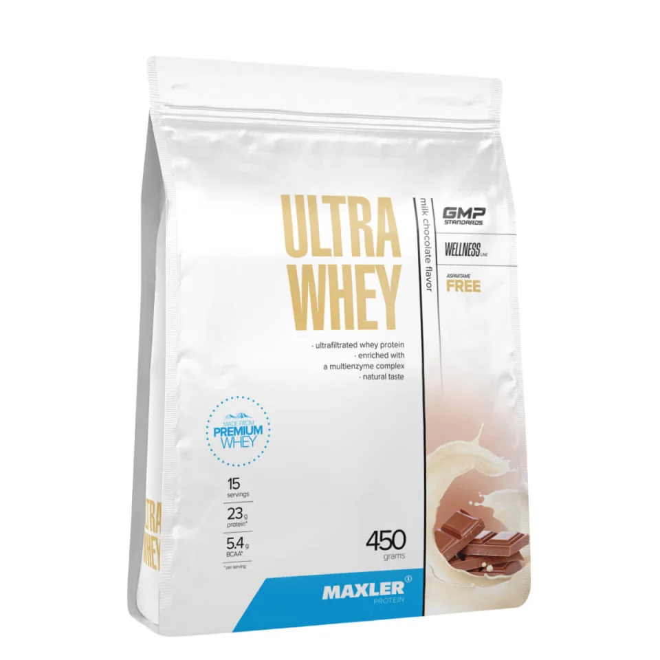 Сывороточный протеин Ультра Вэй (Ultra Whey), вкус Молочный шоколад, 450 г, Maxler