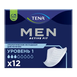 Тена Мен Актив Фит мужские прокладки уровень 1 12 шт