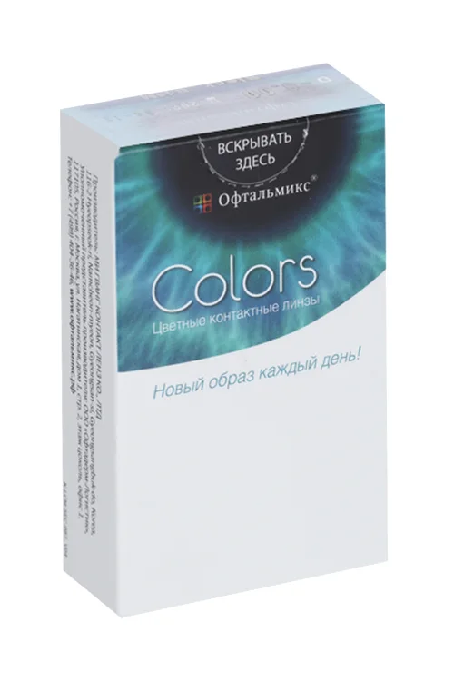 Контактные линзы цветные Офтальмикс Colors черная ночь D 0,00 DIA 14,2