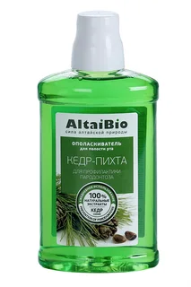Ополаскиватель АлтайБио для полости рта профилакт пародонтоза кедр / пихта 400 мл