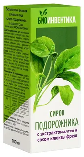 Сироп Биоинвентика Подорожника, 100 мл