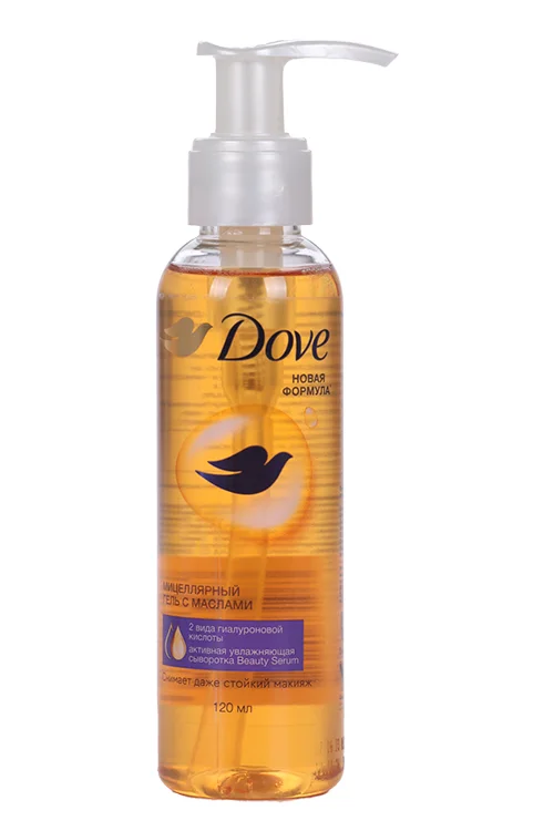 Гель Dove для снятия макияжа мицеллярный с маслами 120 мл