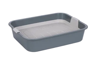 Лоток Чистый котик для котят мурка 33×2 5,5×7,5 см серый