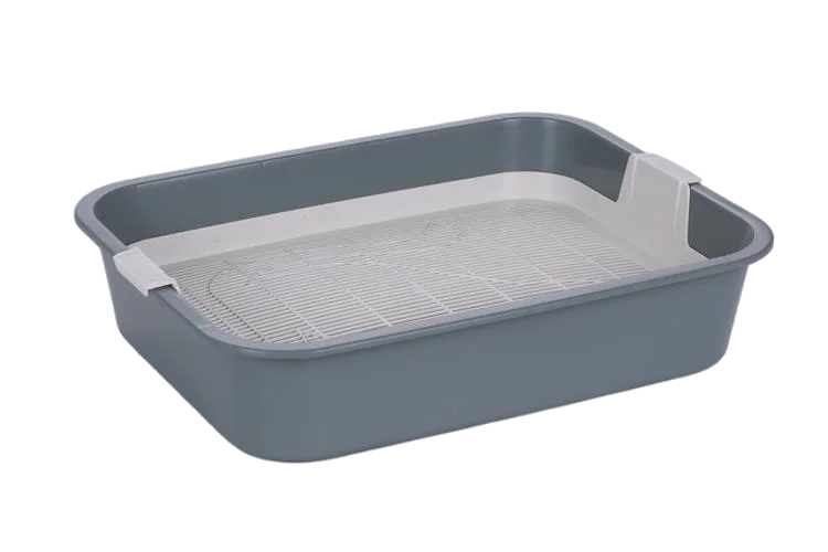 Лоток Чистый котик для котят мурка 33×2 5,5×7,5 см серый