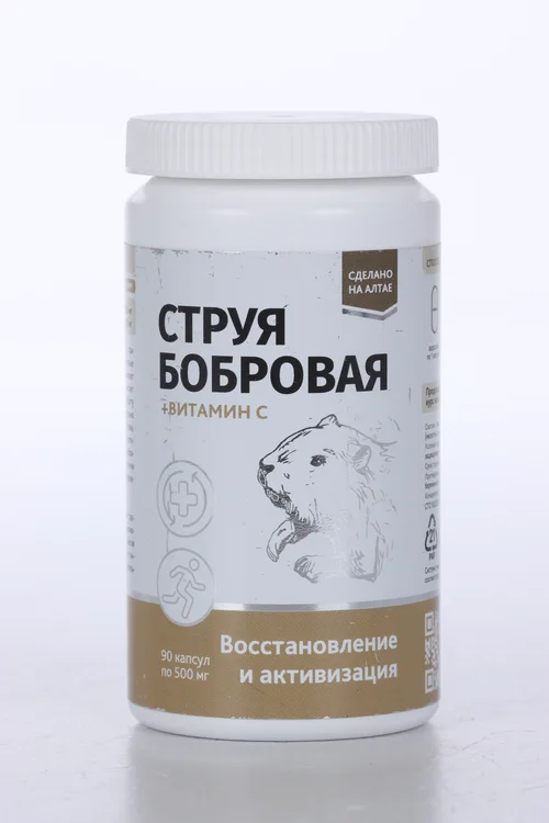 Струя бобровая+ Вит С Восстановление и активизация 500 мг 90 шт капсулы Натурведъ