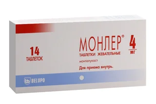 Монтелукаст Монлер 4 мг 14 шт таблетки жевательные