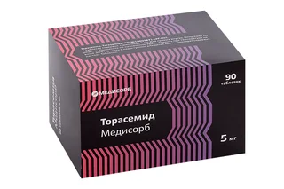 Торасемид Медисорб 5 мг 90 шт таблетки