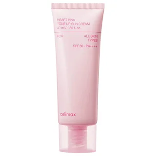 Выравнивающий солнцезащитный крем для сияния кожи SPF50 Heart Pink Tone Up Sun Cream, 40 мл, Celimax