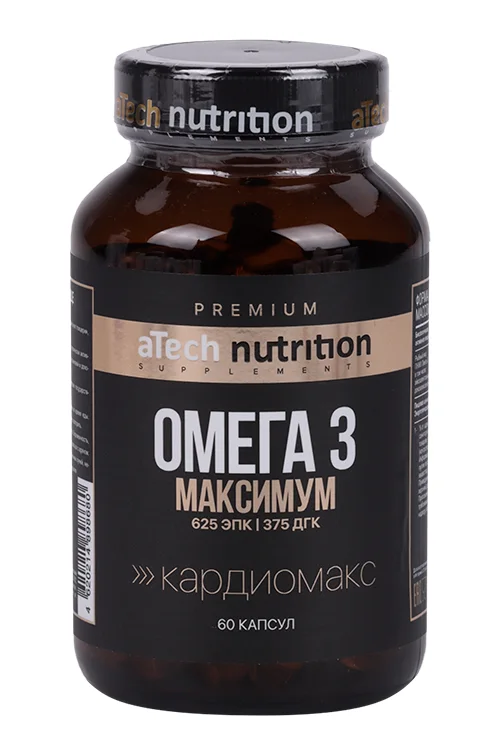 Омега 3 максимум aTech Nutrition Premium Кардиомакс 1 650 мг 60 шт капсулы
