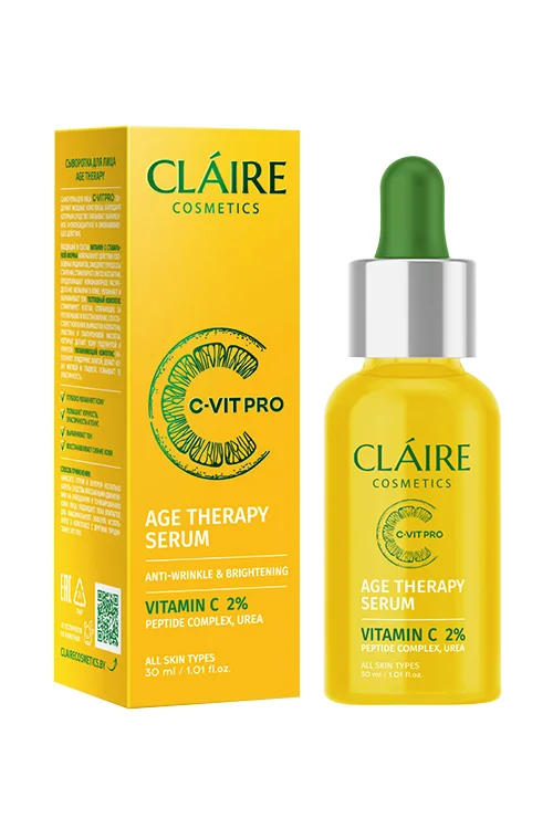 Сыворотка Claire Cosmetics Age therapy c-vit pro для лица 30 мл