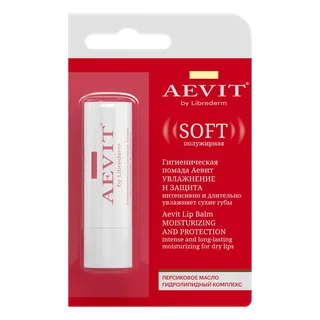 Гигиеническая помада Увлажнение и защита Soft, Aevit, 4 г, Librederm