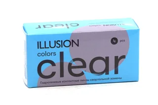 Линзы Illusion colors Clear контактные мягкие (диоптрия -1,25) 4 шт