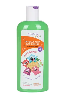Пена Krassa Kids Фруктовый Микс Д-Пантенол / протеины молока для ванны 250 мл