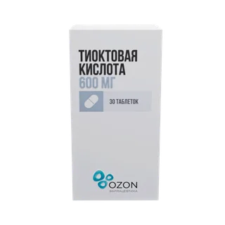 Тиоктовая кислота 600 мг 30 шт таблетки покрытые пленочной оболочкой
