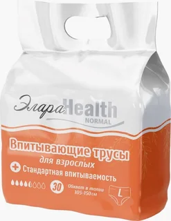 Подгузники ЭлараHealth normal для взрослых L 30 шт