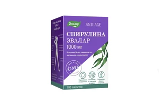 Спирулина Эвалар 1 000 мг 100 шт таблетки