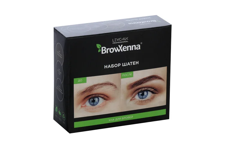 Набор Browxenna шатен хна для бровей 3 оттенка
