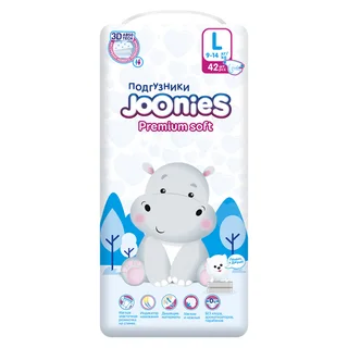 Подгузники Джунис Premium Soft L (9-14 кг) 42 шт