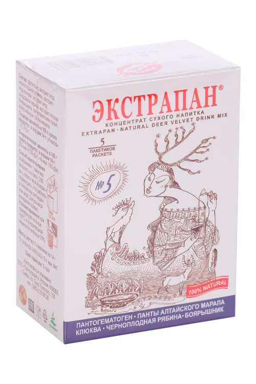 Напиток Экстрапан №5 сердце / сосуды клюква / черная смородина 5 шт пакеты