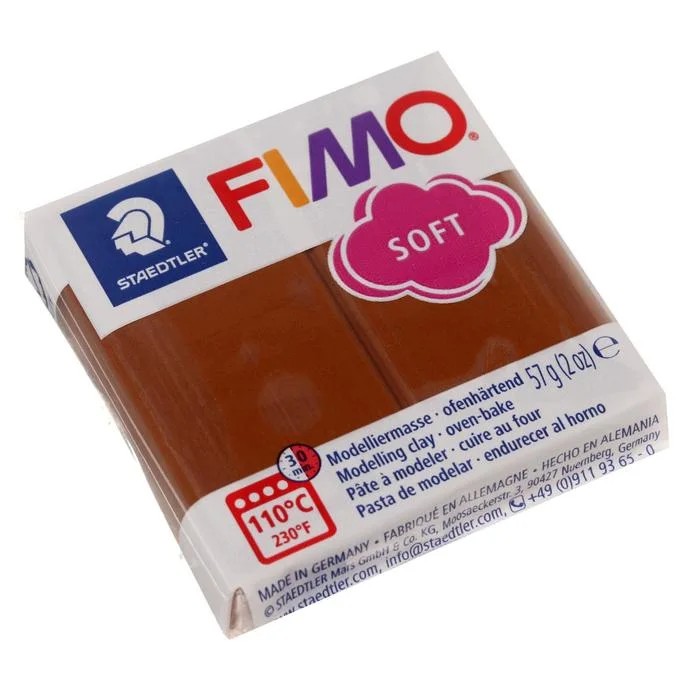 Пластика-полимерная глина Fimo soft 57 гр карамель