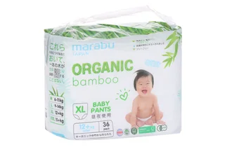 Трусики-подгузники Marabu Organic Bamboo XL (12+ кг) 36 шт