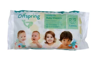 Подгузники Offspring Тревел пак M (6-10 кг) 3 шт три расцветки