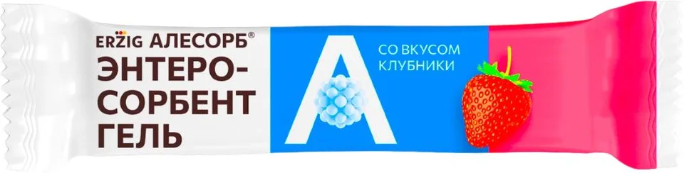 Алесорб Энтеросорбент 10 гр 20 шт гель для приема внутрь со вкусом клубники