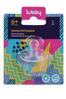 Соска-пустышка Luddy силикон мягкая скош сосок (с 6 мес)