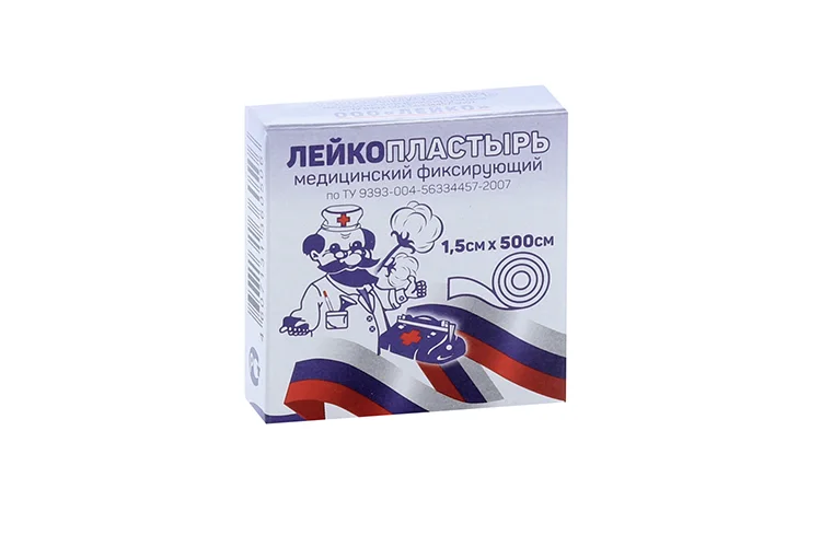 Лейкопластырь Лейко медицинский фиксирующий на шелк основе в инд короб 1,5×500 см