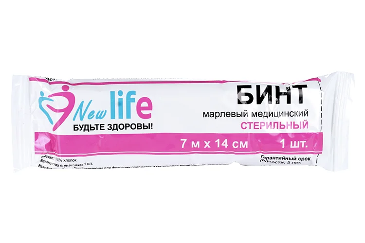 Бинт стер 7м х14 см